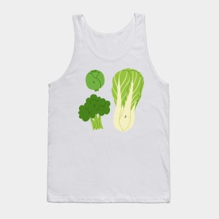 Cute green buddies vegetable set Tank Top